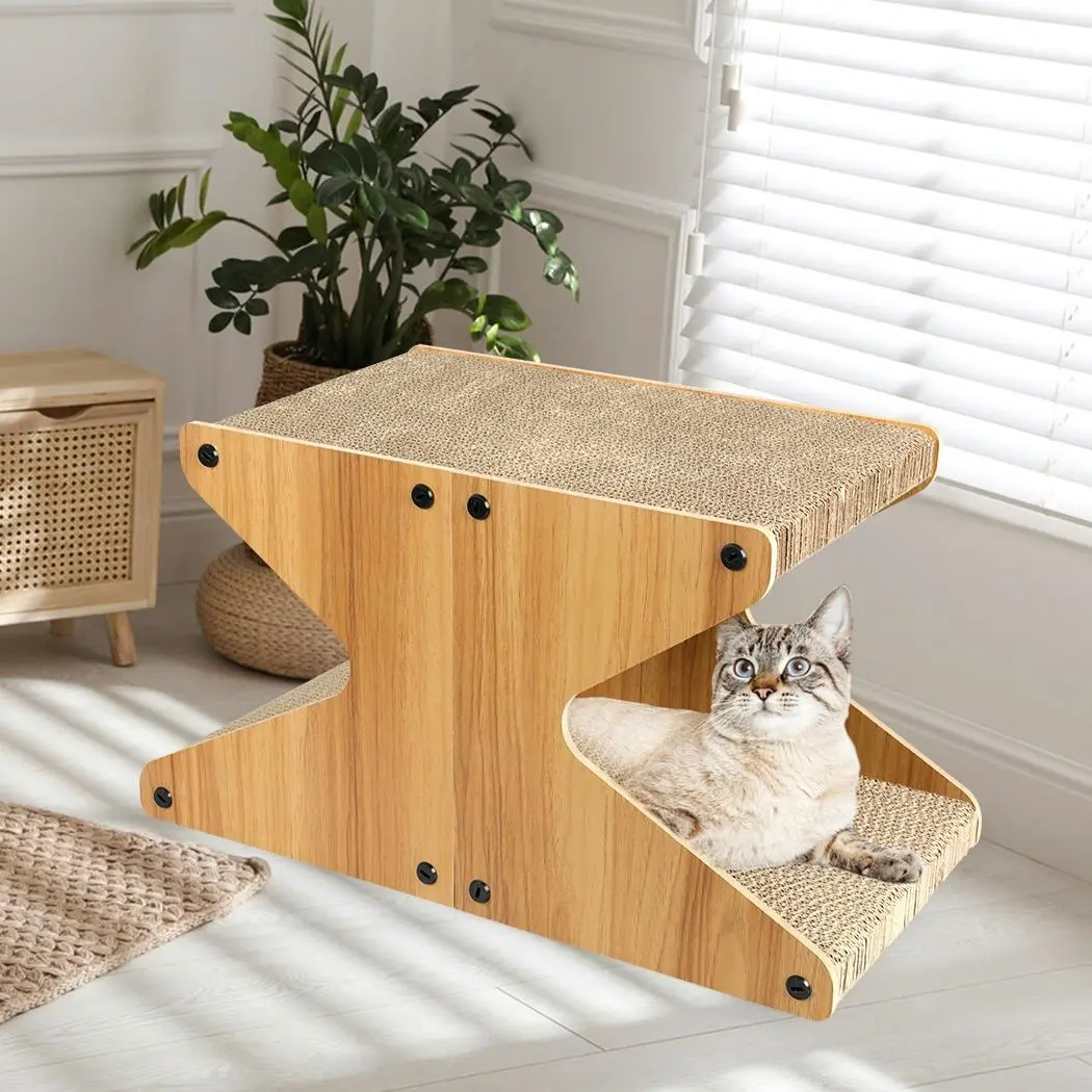 Pawz Cat Scratching Scratcher Board Cat Tree Pad Lounge Toy Corrugated Cardboard - Pets