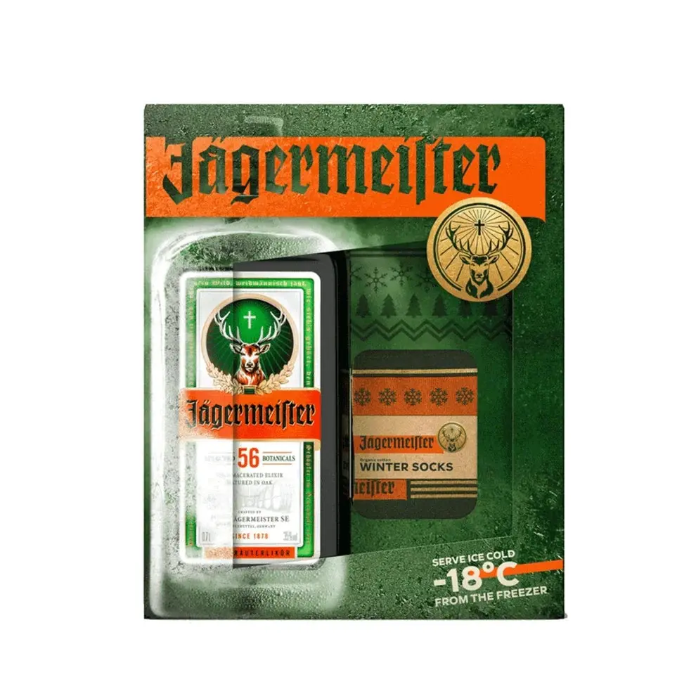 Jagermeister & Socks Gift Pack 700ml - Alcohol