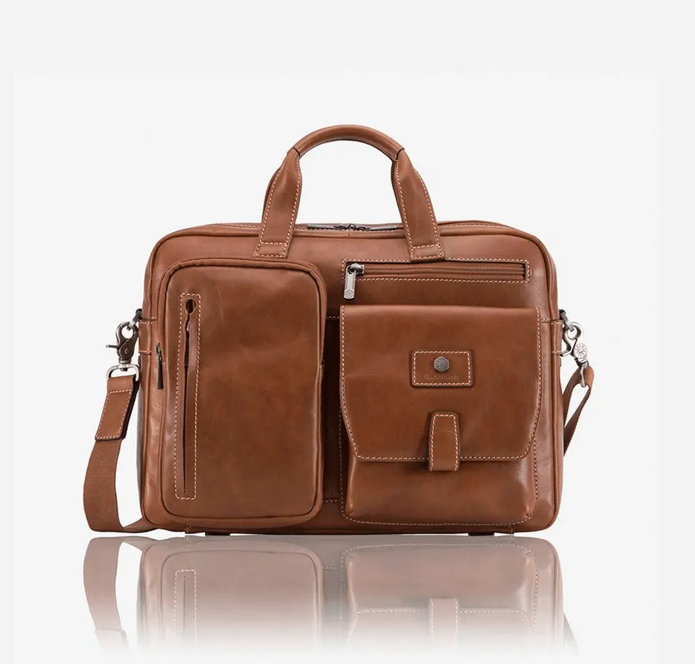 Jekyll & Hide Montana Medium Laptop Briefcase, Colt - Fashion