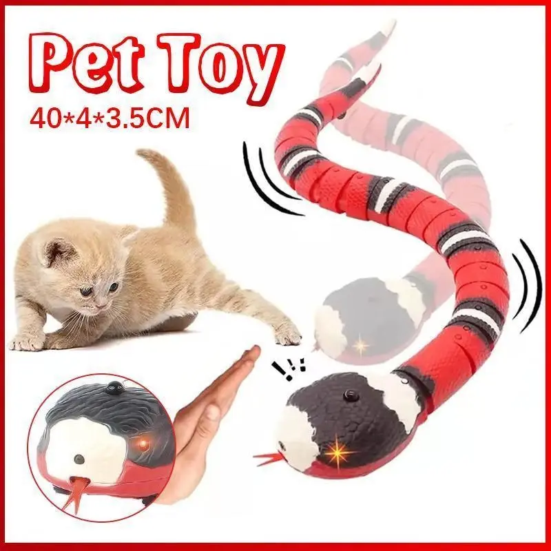 Pet Cat Toy Smart Sensing Snake Toys Cats Usb Charging Electron Interactive Toy - Pets