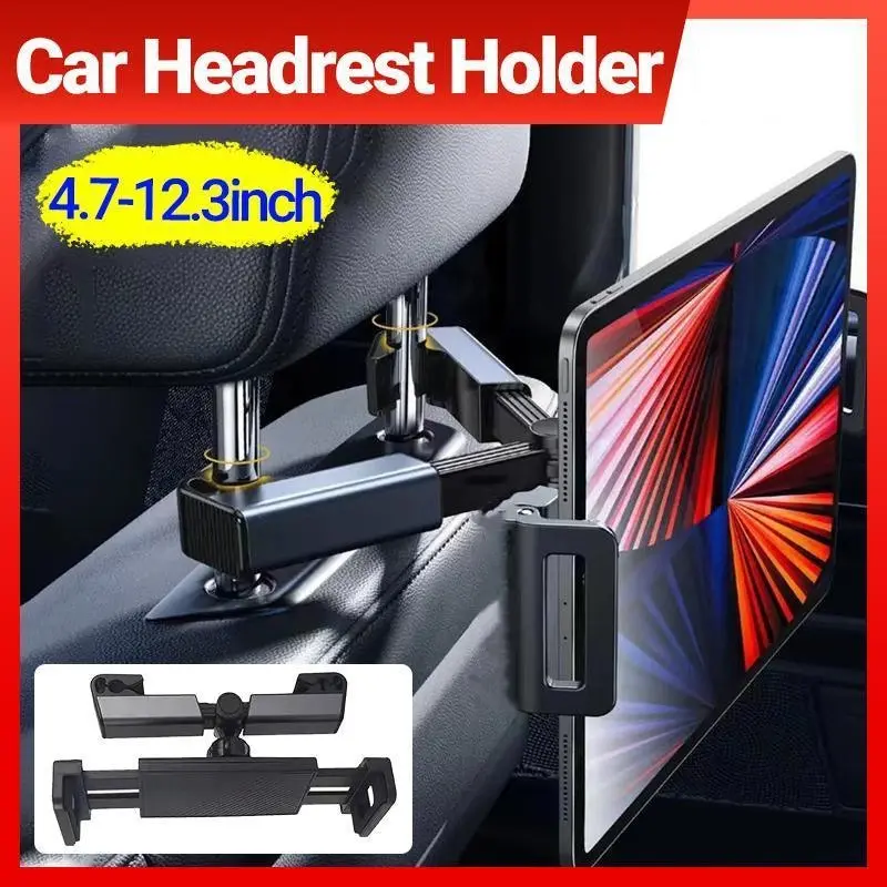 360° Mount Car Headrest Holder Seat Back Phone Tablet Universal for Apple iPad - Automotive
