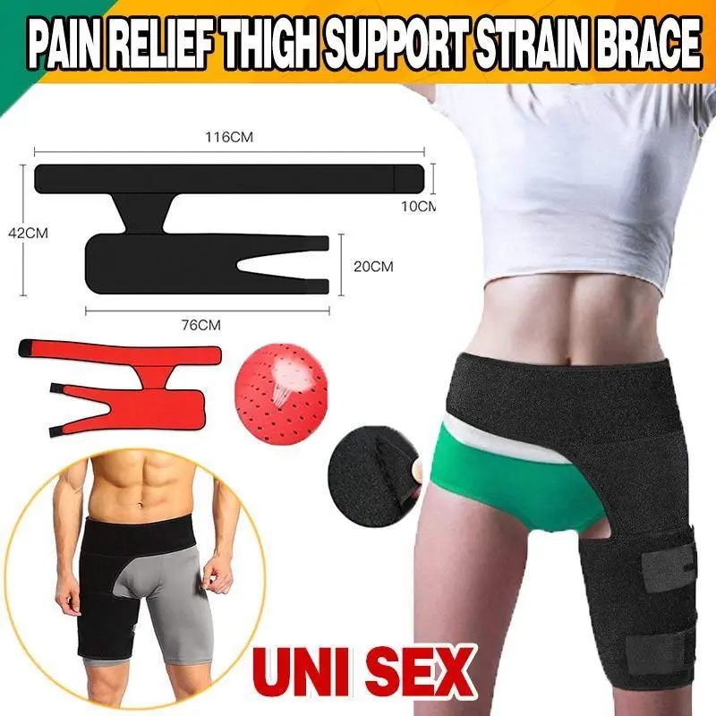 Groin Pain Relief Thigh Support Strain Brace Hip Compression Hamstring Strap - Health