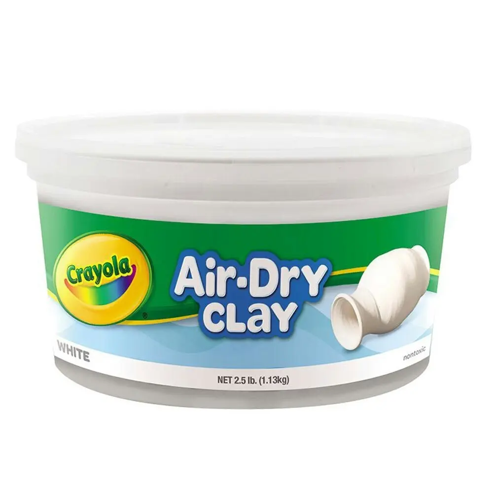 Crayola 1.13kg Air Dry Clay Tub Kids/Children 6y+ Modelling Mold Play Toy White - Hobbies