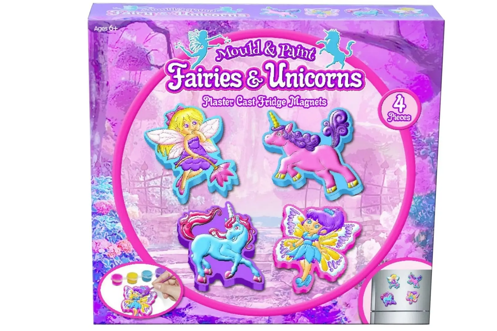 Fairies & Unicorns Plaster Cast Fridge Magnets - Hobbies