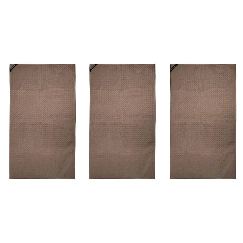 3x Bambury Matrix Workout Microfibre Gym Towel Small Woodrose 40 x 70cm Knitted - Sports & Outdoor
