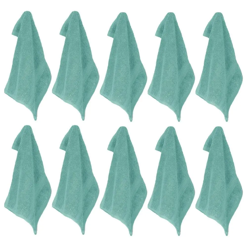 10x Ardor St Regis Collection 32x32cm Cotton Face Washer/Soft 600GSM Marine - Home & Garden