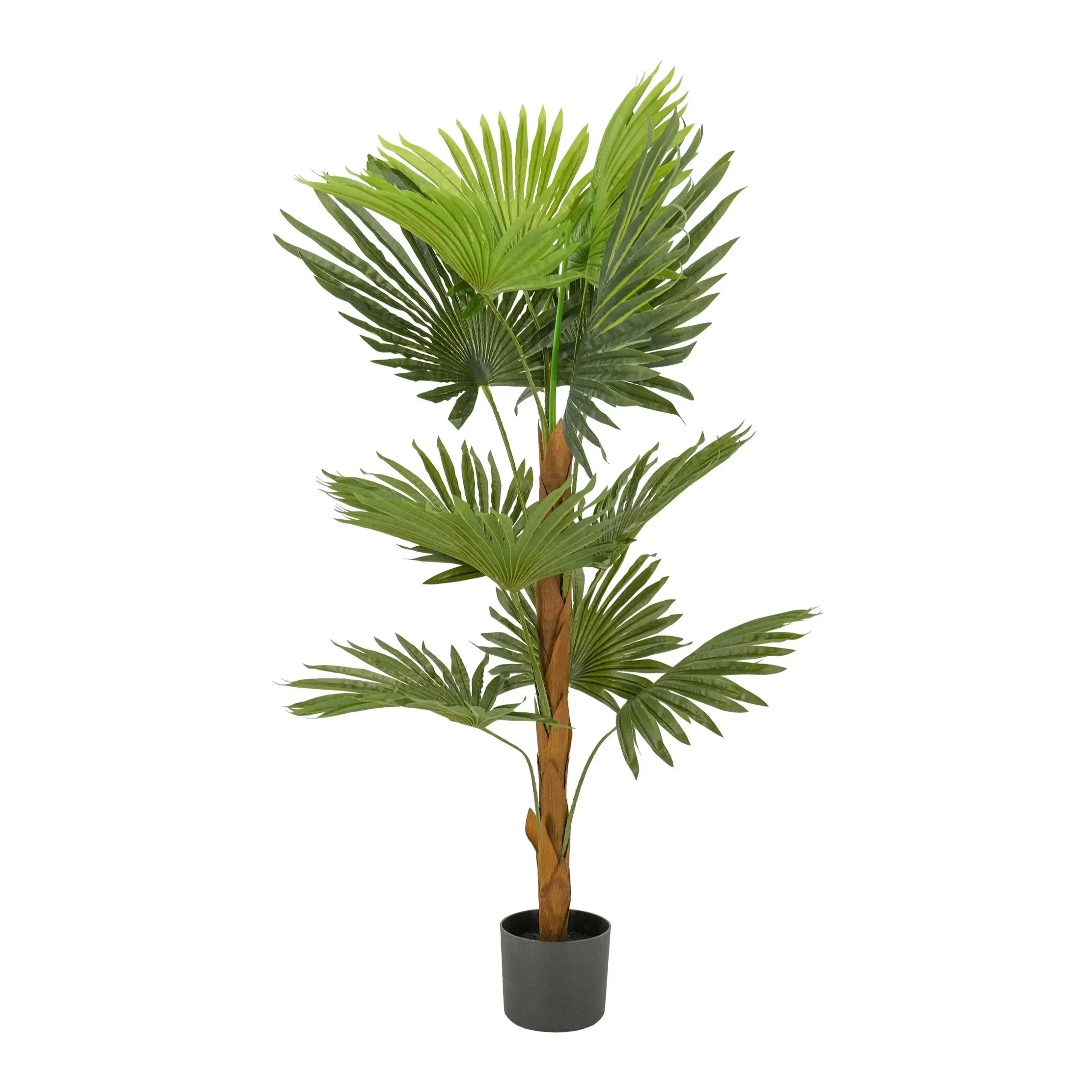 Large Artificial Fan Palm Plant 120cm - Home & Garden