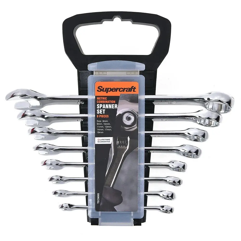 8pc Supercraft Combination Tempered Durable Spanner Metric Home/Garage Tool Set - Hardware