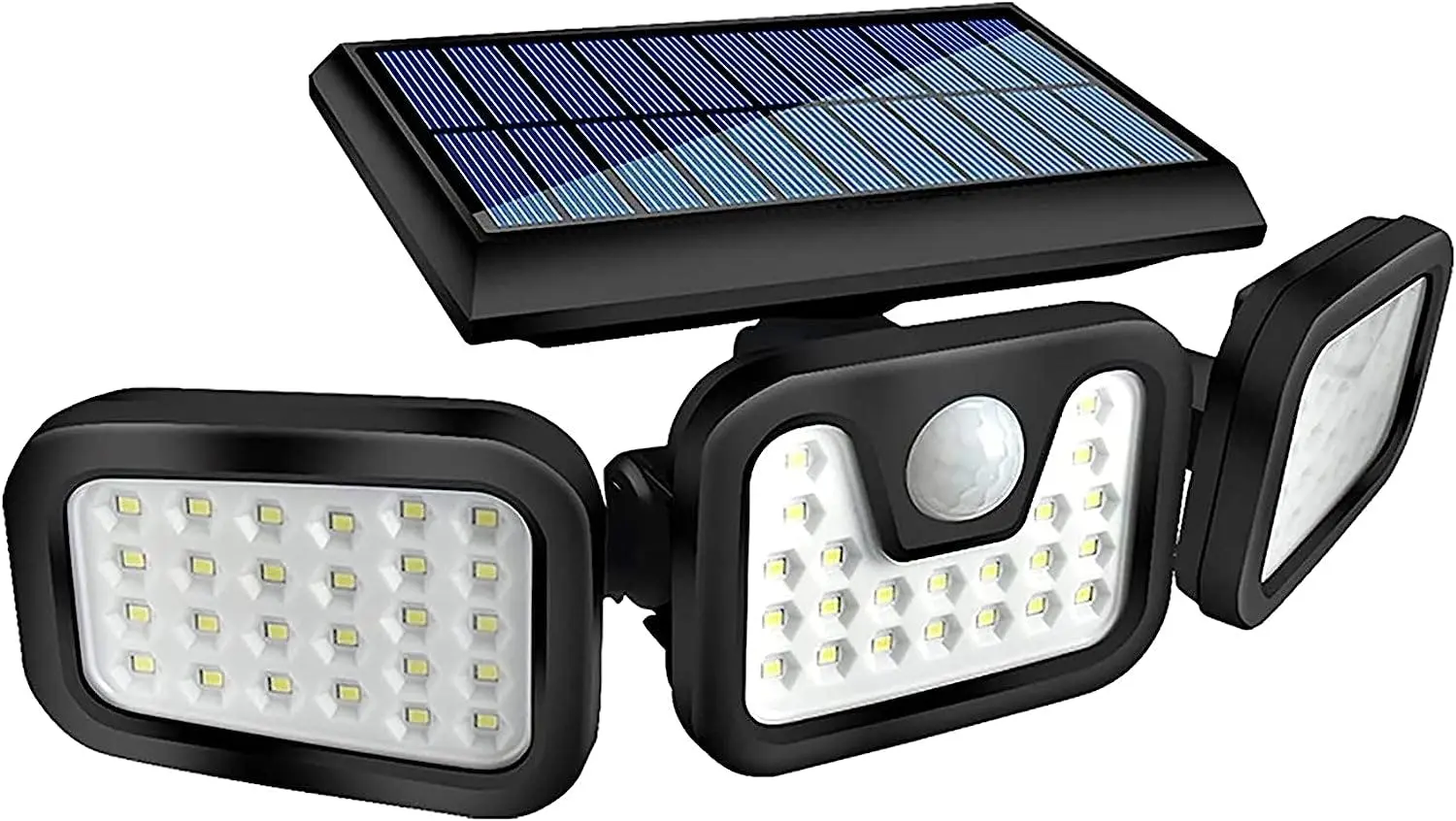 Solar Lights Outdoor 800Lumens 74 LED Motion Sensor, 3 Heads, 270° Angle, IP65 Waterproof, LED Flood Light Porch Garden Patio - Home & Garden