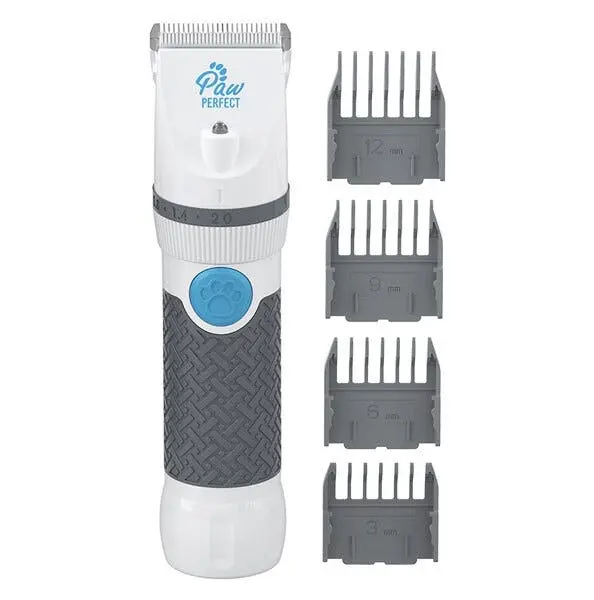 Paw Perfect Handheld Cordless Rechargeable Pet Dog/Cat Fur/Coat Trimmer 19cm - Pets