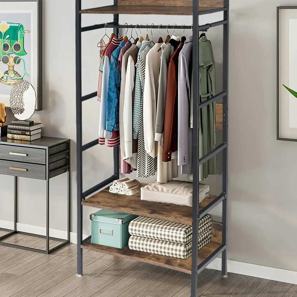 Vintage Entryway Hall Tree with 4-in-1 Garment, Coat, and Shoe Storage