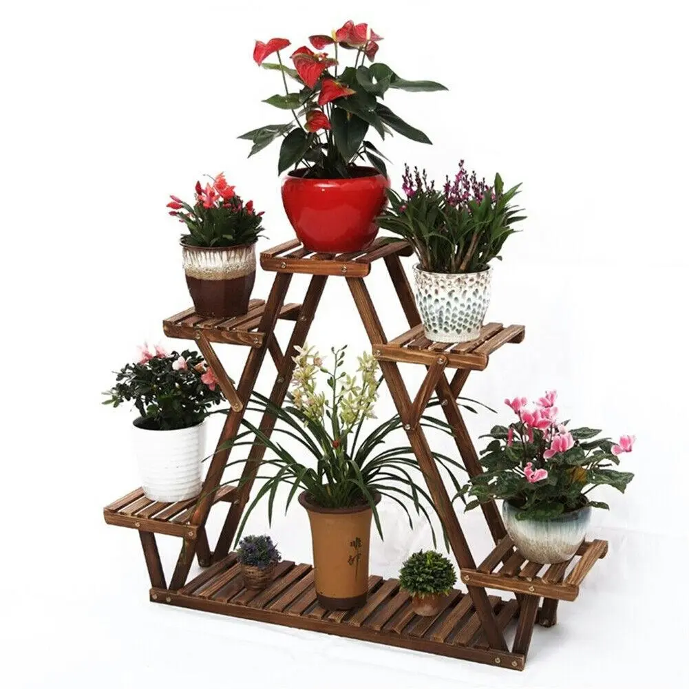 Sturdy Pine Wood Plant Stand - Home & Garden
