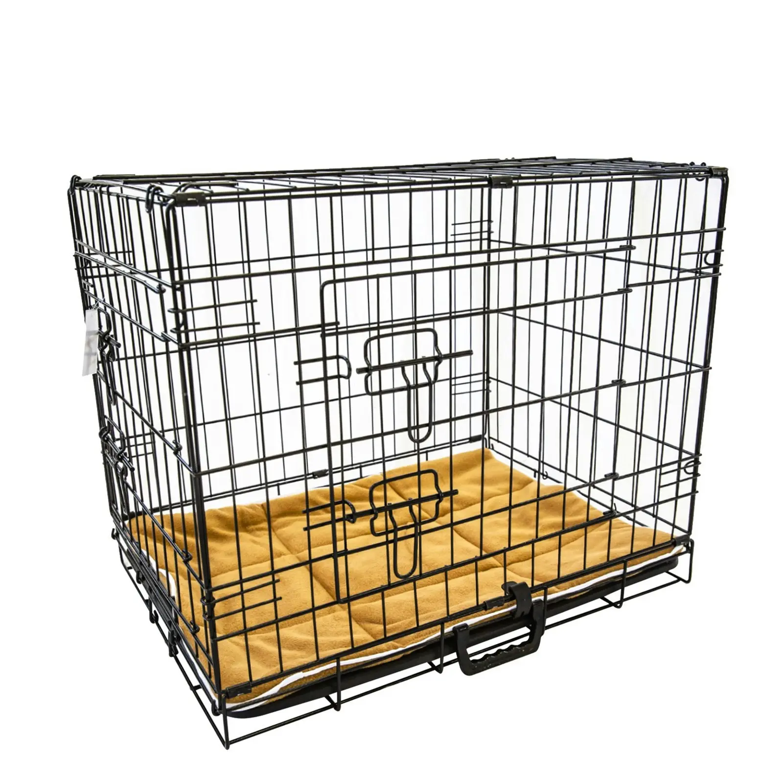 48in Foldable Wire Dog Cage with Tray + Cushion Mat - Pets