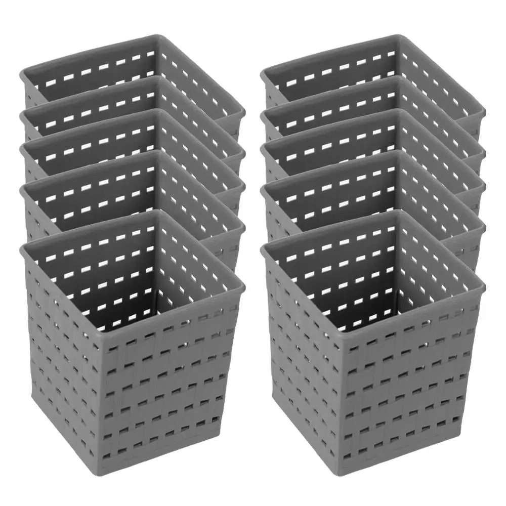 10x Boxsweden 10cm Woven Laundry/Kitchen BPA Free Basket Home Storage Assorted - Home & Garden