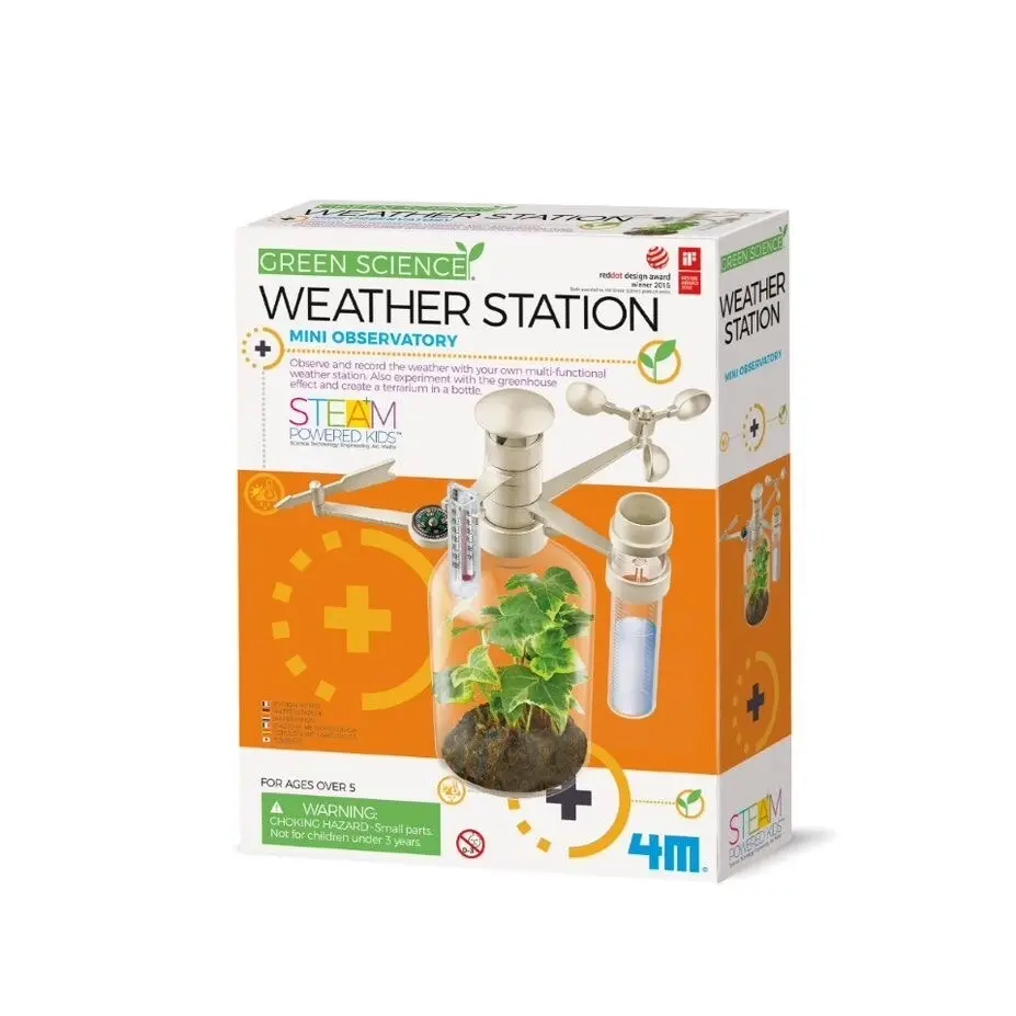 4M Green Science Weather Station Educational Kids/Toddler Fun Activity Toy 8y+ - Toys & Games