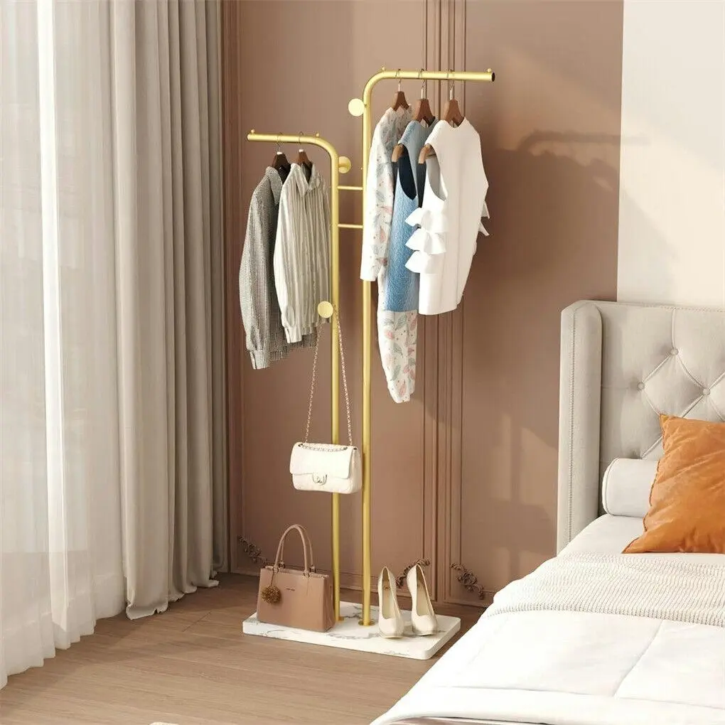 Stylish 5-Hook Metal Coat Rack for Entryway Organization