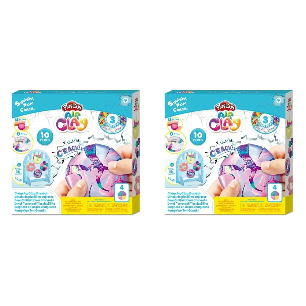 2x 10pc Play-Doh Crunchy Air Clay DIY Mini Donuts Set Kids Art Craft Play Toy 3+