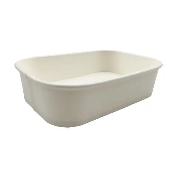 LivEco Rectangular Paper Take Away Container Base 500ml Paper 300 Carton - Home & Garden