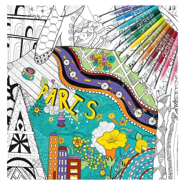 ColourAway In Poster Kit Kids/Children Fun Colouring Art/Craft On My Travels 8y+ - Hobbies