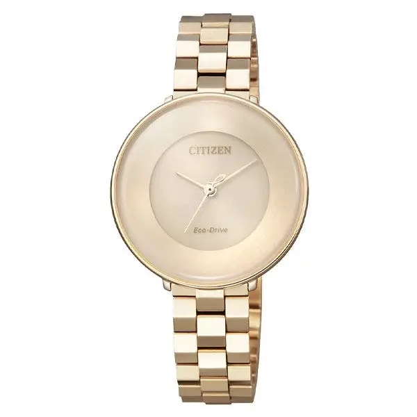 Citizen Dress Rose-Gold Dial Stainless Steel Women’s Watch (EM0603-89X)