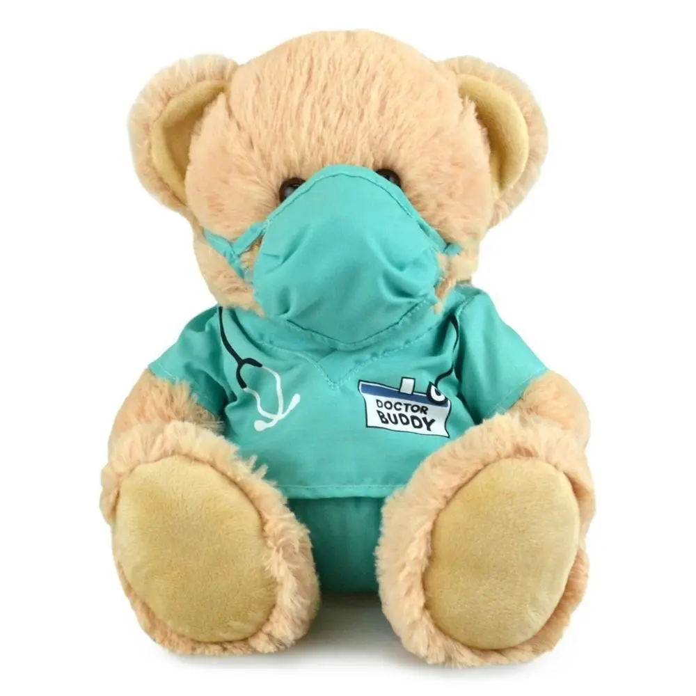 My Buddy Bear Kids/Toddler 23cm Soft Doctor Plush/Stuffed Toys 3y+ Mint/Brown - Toys & Games