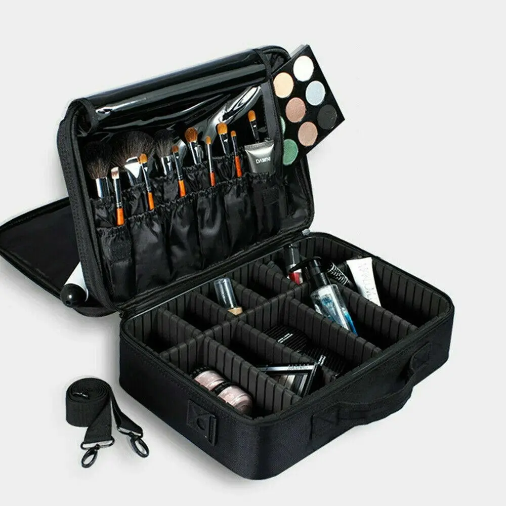Multi-Compartment Travel Makeup Bag