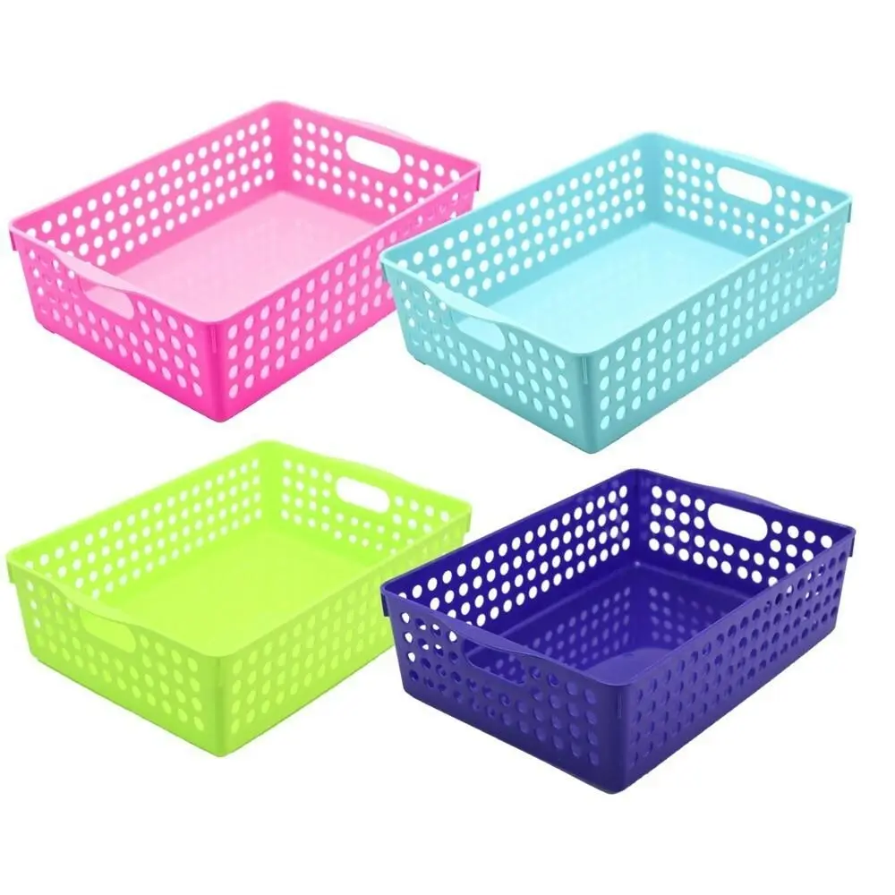 4x Boxsweden Mode Neon Basket 30cm Cleaning Storage Organiser Container Assort. - Home & Garden