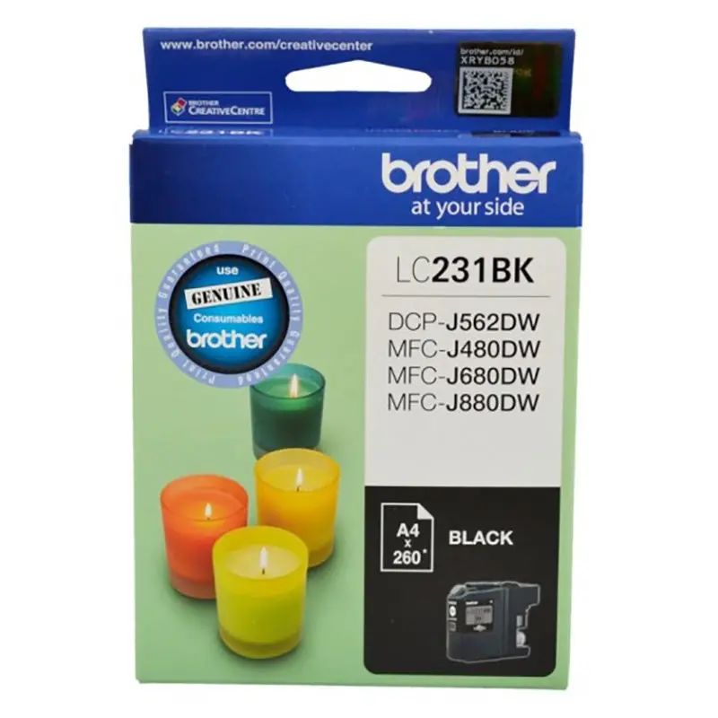 Brother LC231 Black Ink Cartridge Toner LC231BKS - Electronics