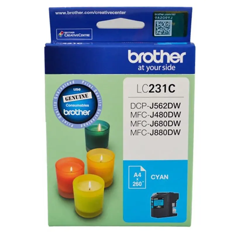 Brother LC231 Cyan Ink Cartridge Toner LC231CS - Electronics