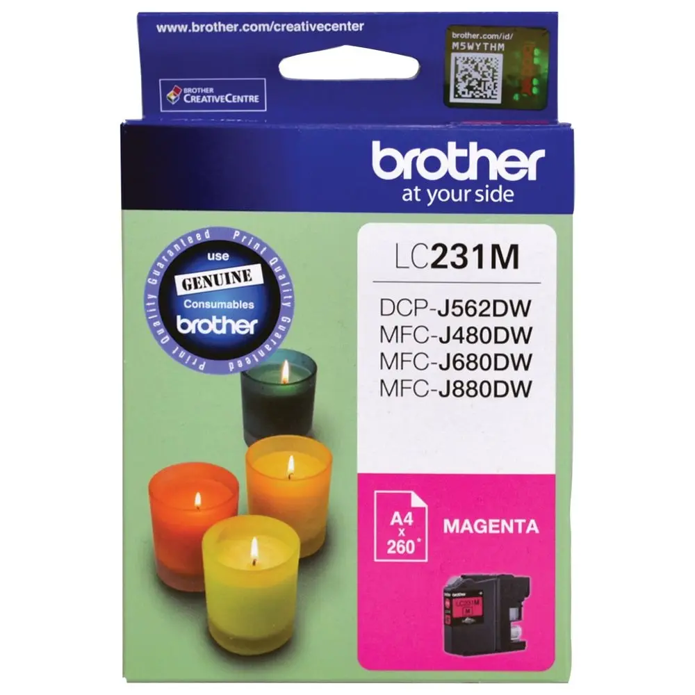 Brother LC231 Magenta Ink Cartridge Toner LC231MS - Electronics