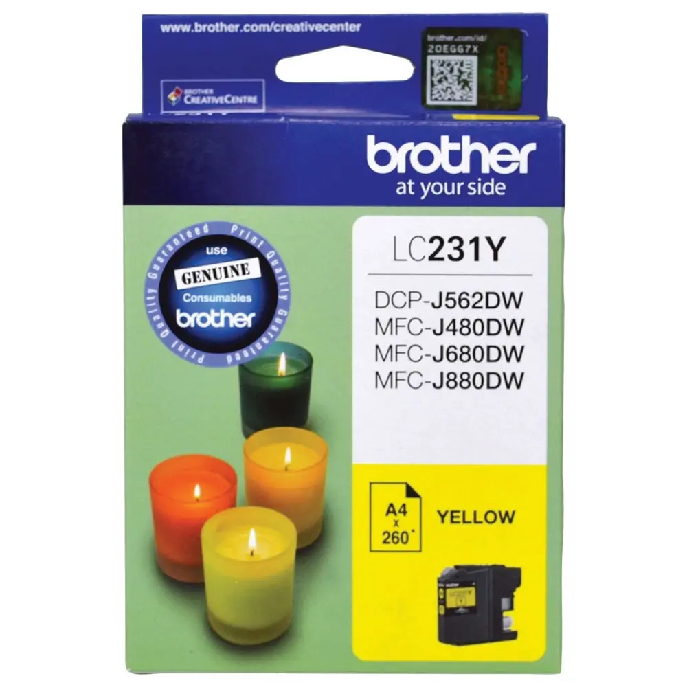 Brother LC231 Yellow Ink Cartridge Toner LC231YS - Electronics
