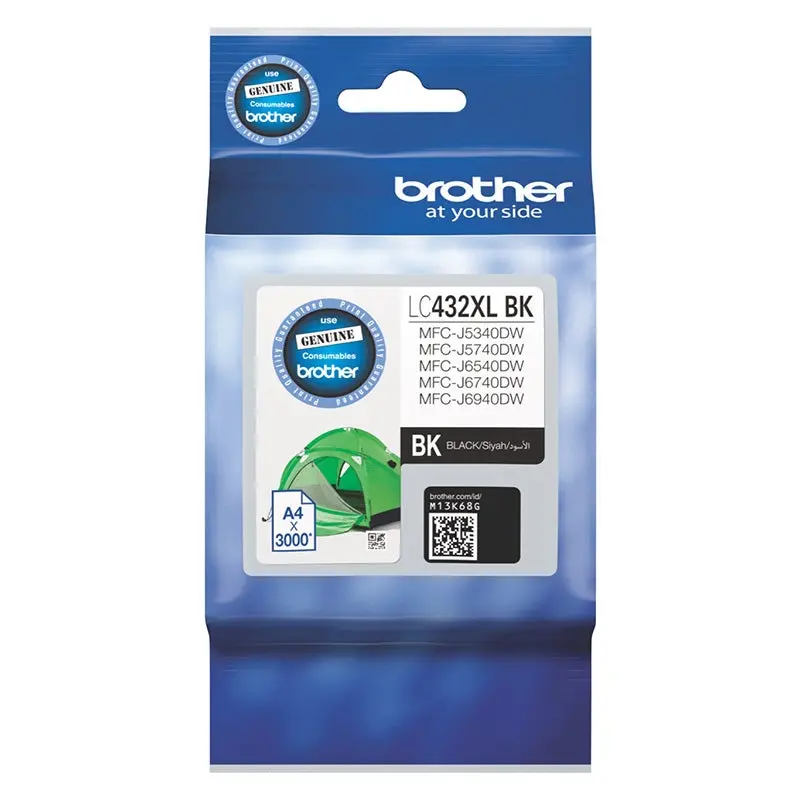 Brother LC432XL Black High Yield Ink Cartridge Toner LC-432XLBK
