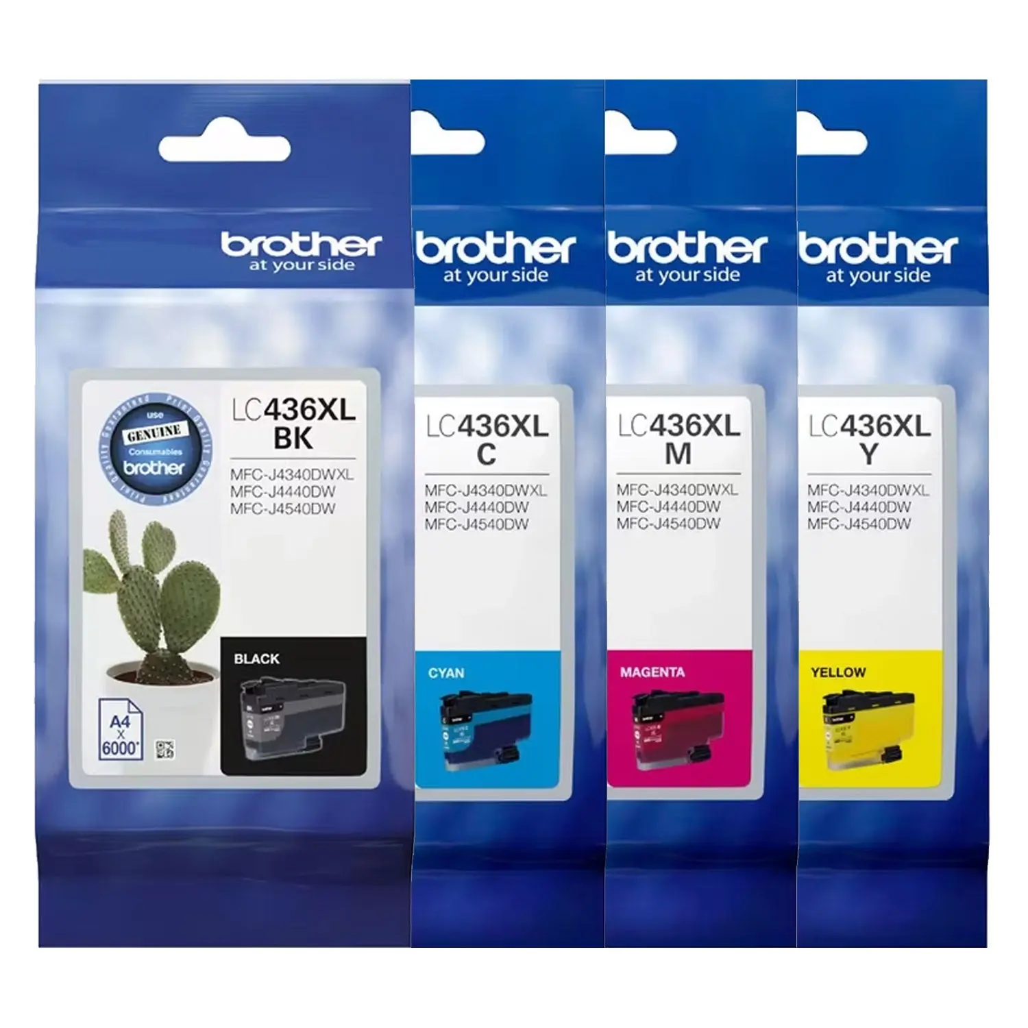 Brother LC436XL Black Cyan Yellow Magenta High Yield 4 Ink Cartridge Value Pack - Electronics