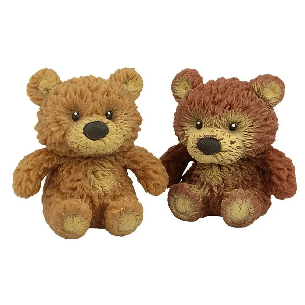 2x Fumfings Novelty Cute Beanie Bear 7cm Animal Stretchy Hand Toys Kids 3y+ Asst - Toys & Games