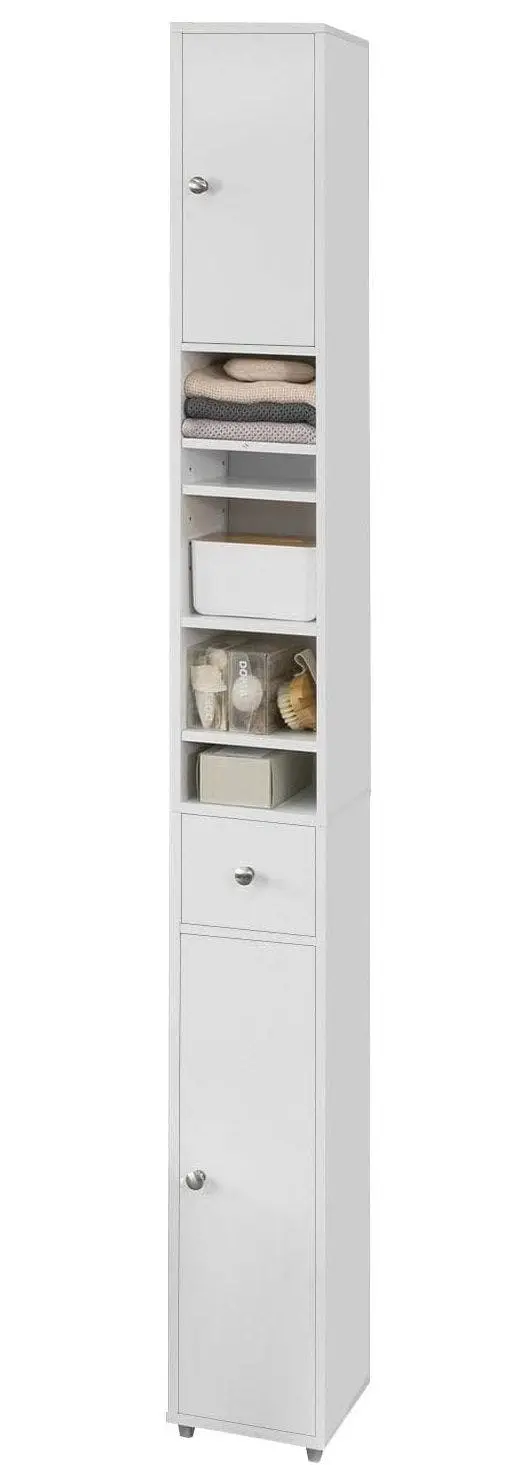 White Tall Bathroom Cabinet High Storage - Home & Garden