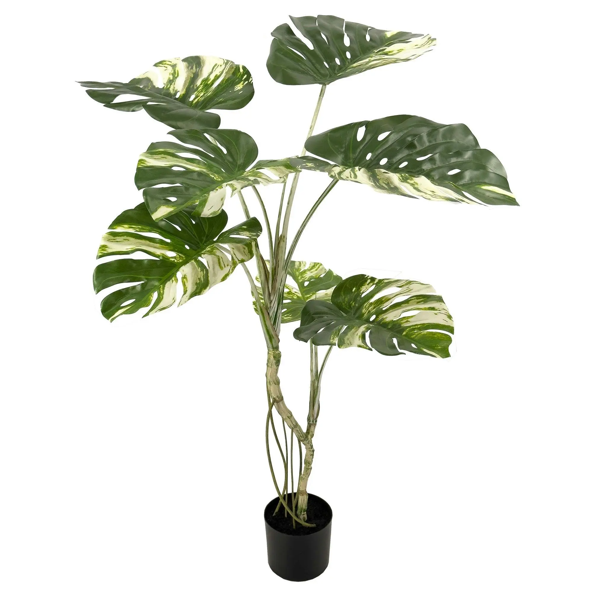 Large Artificial Variegated Monstera Plant 120cm - Home & Garden