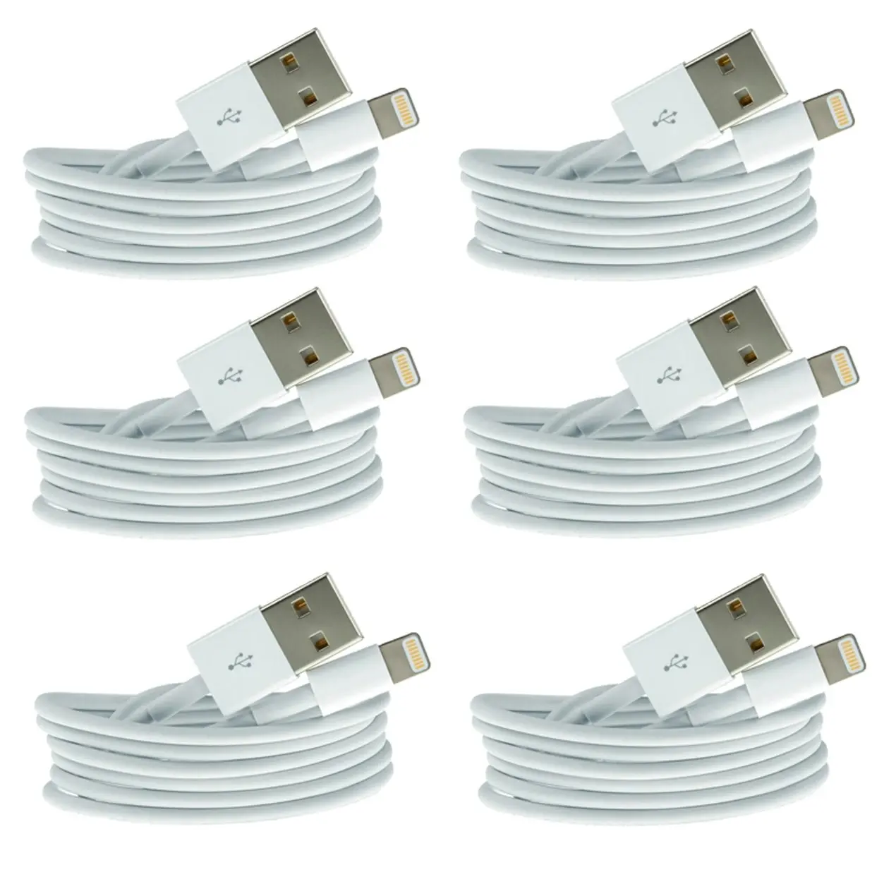 6 Pc 1M Usb Data Charge Cable Lightning Pin Connector For Apple Iphone Ipad 6X - Electronics