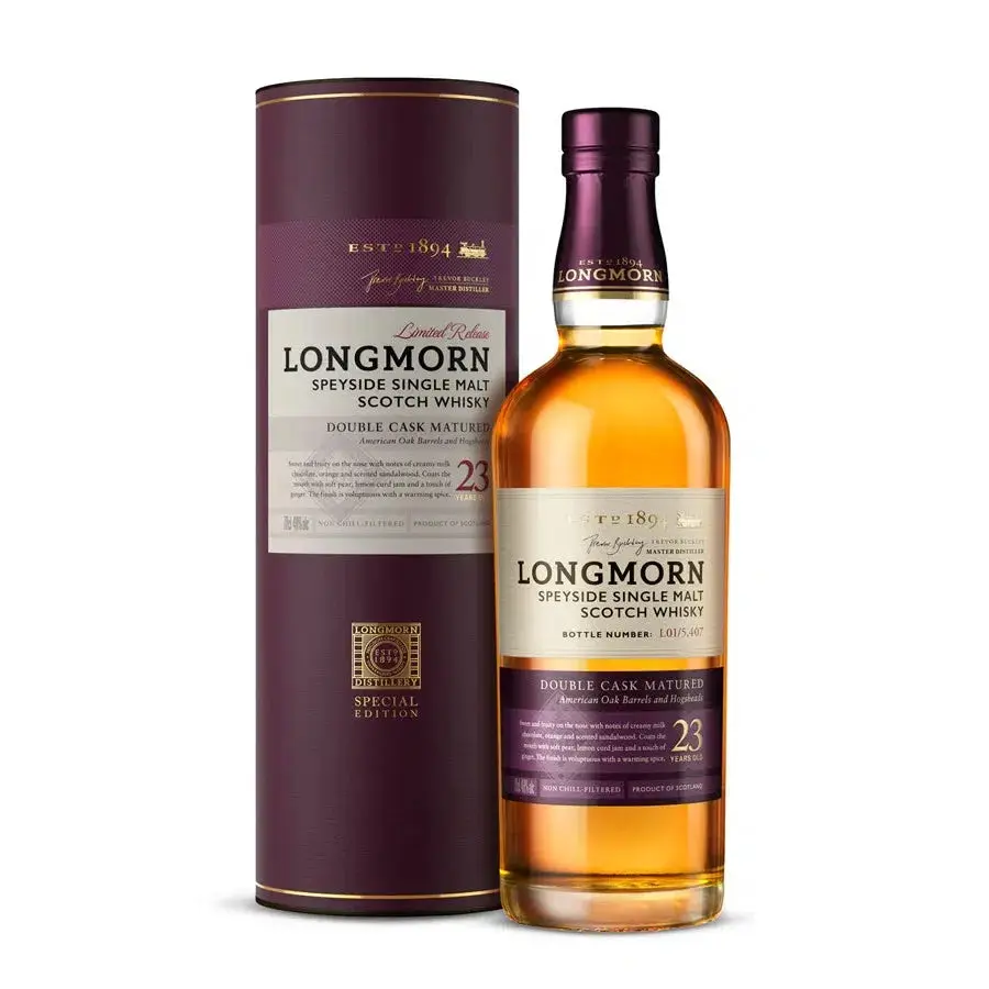 Longmorn 23 Year Old Double Cask Single Malt Scotch Whisky 700ml - Alcohol