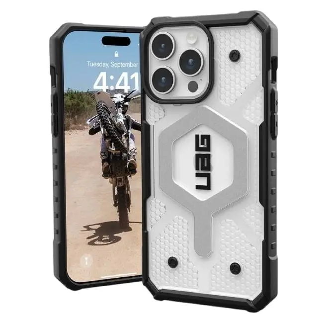 UAG Pathfinder MagSafe Case (Suits iPhone 16 Pro Max) - Ice