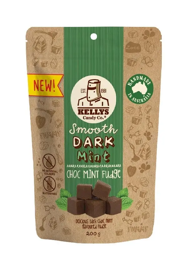 Kelly's Smooth Dark Chocolate Mint Fudge 180g - Groceries