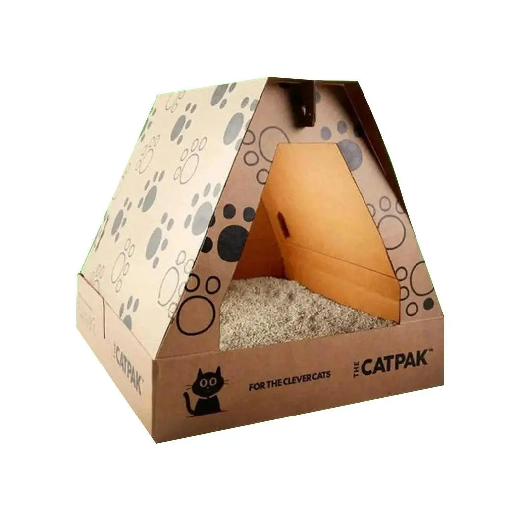 Portable Cat Litter Box 2x 3L Cat Litter Value Pack Absorbent Biodegradable - Pets