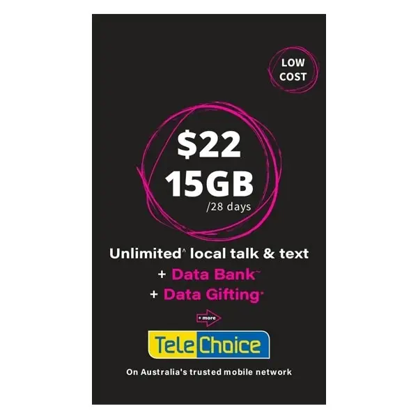 TeleChoice $22 Prepaid SIM - Electronics