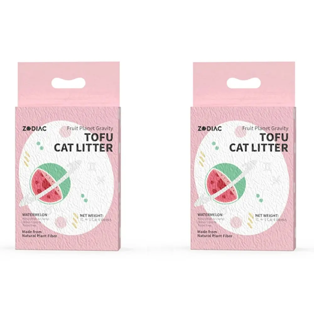 2x Zodiac 7L/2.5kg Fruity Tofu Soy Pulp Cat Litter Absorbent/Clumping Watermelon - Pets