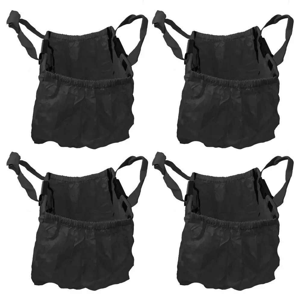 4PK Multi Purpose Clip + Carry Bag for Shopping Trolley Waterproof Compact Black - Fashion