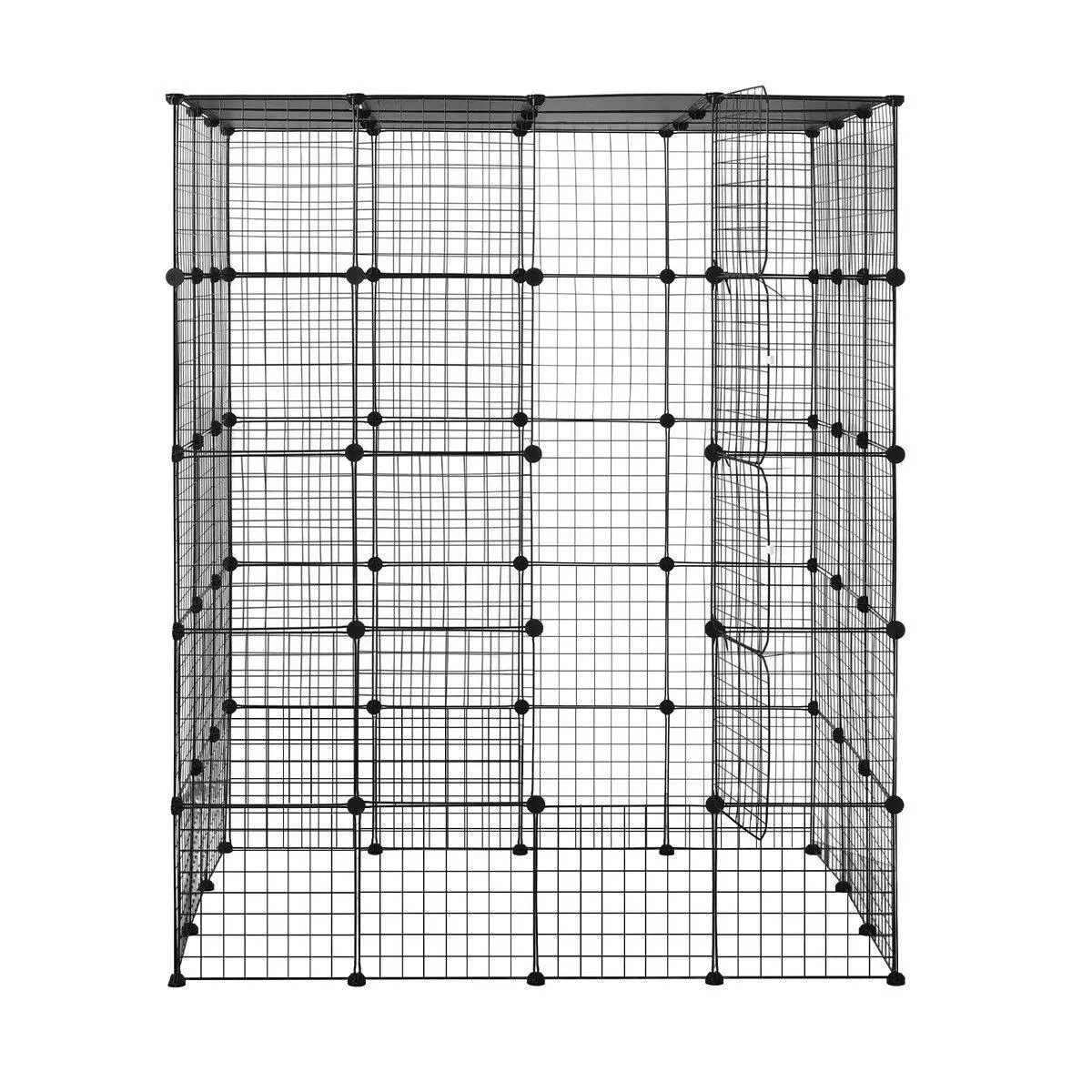 Pet Scene XL Cat Enclosure Cage House Metal DIY Rabbit Bunny Hutch Crate Ferret Kitten Kennel Fence Playpen Barrier Pen Habitat - Pets