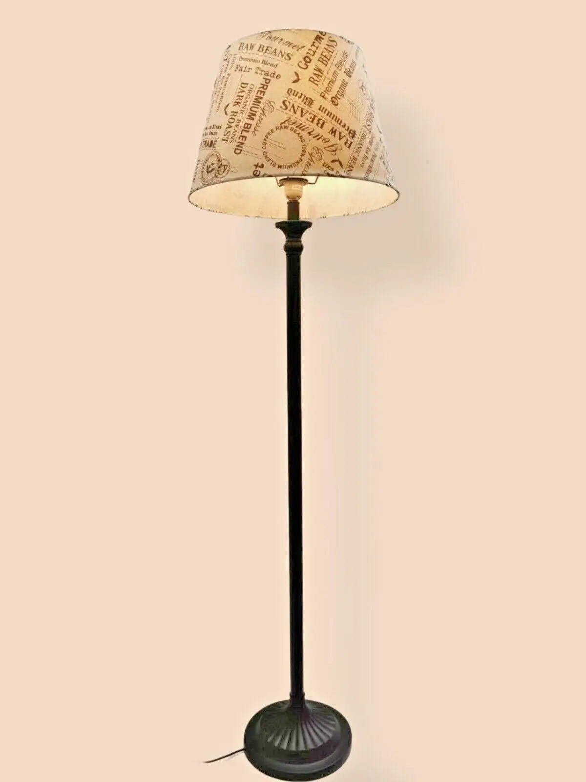 Antique Black Colour Resin Floor Lamp Antique Black Stand Reading Lighting Shade - Home & Garden
