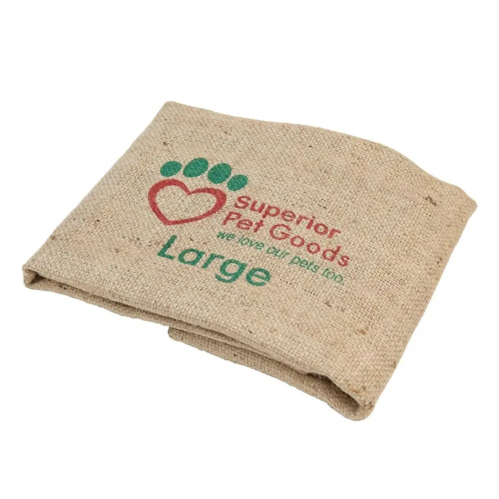 Superior Pet Goods 112x69cm Large Fitted Sheet Hessian Cover for Dog Bed Frame - Pets