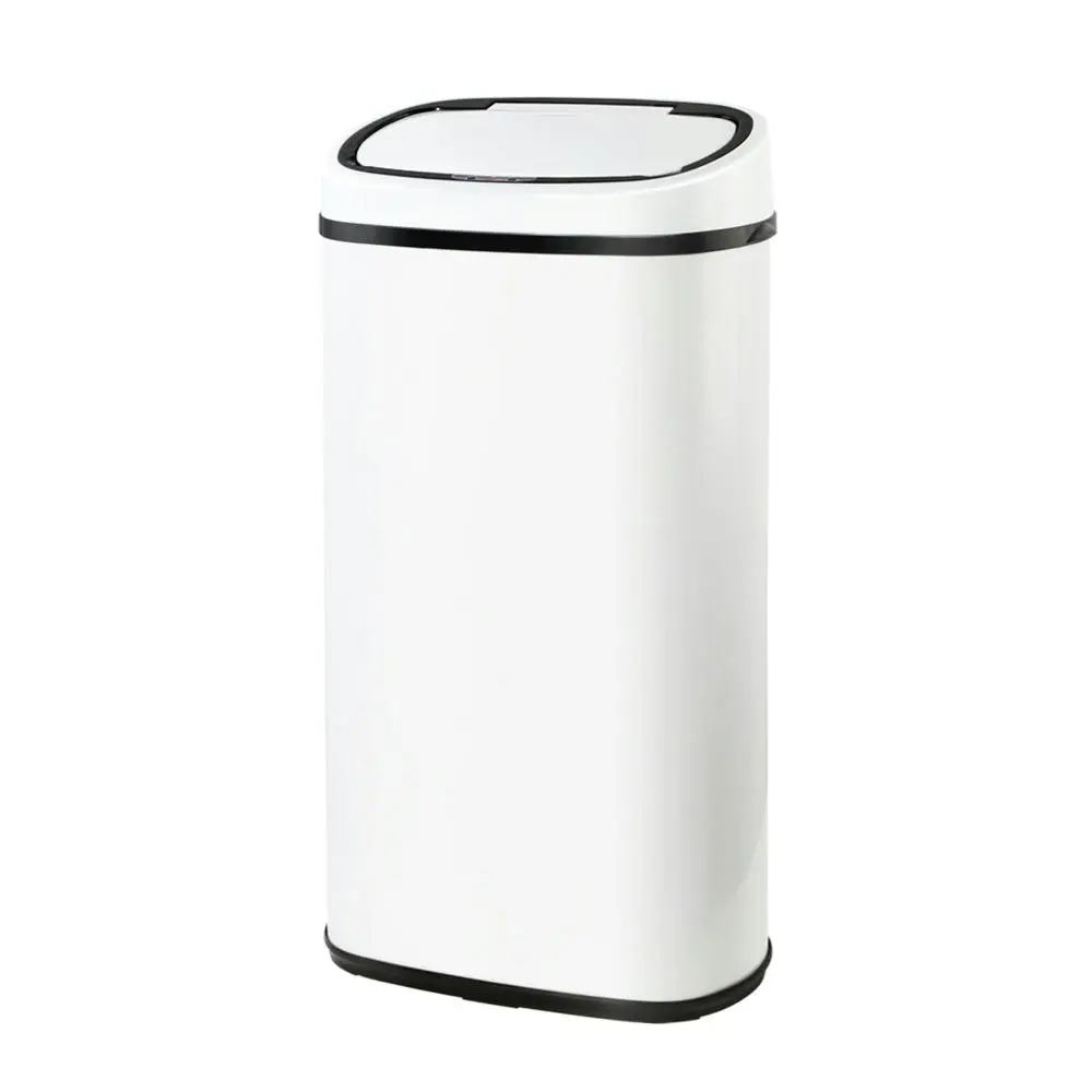 Devanti 58L Sensor Bin White - Home & Garden