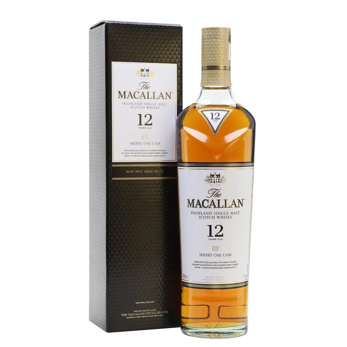 The Macallan 12 Year Old Sherry Cask Single Malt Scotch Whisky 700ml - Up to 30% off Alcohol Specials