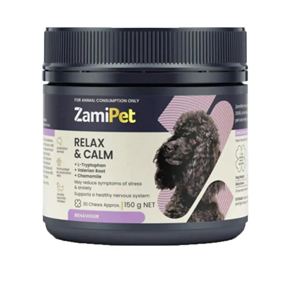 ZAMIPET Relax & Calm Chews for Dogs 150 GM 30 Chews - Pets
